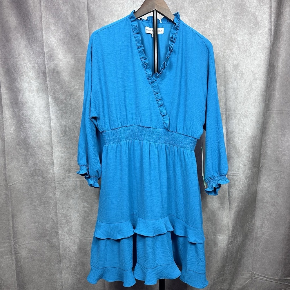 Emma And Michelle Turquoise Flowy Dress PXL , NWT